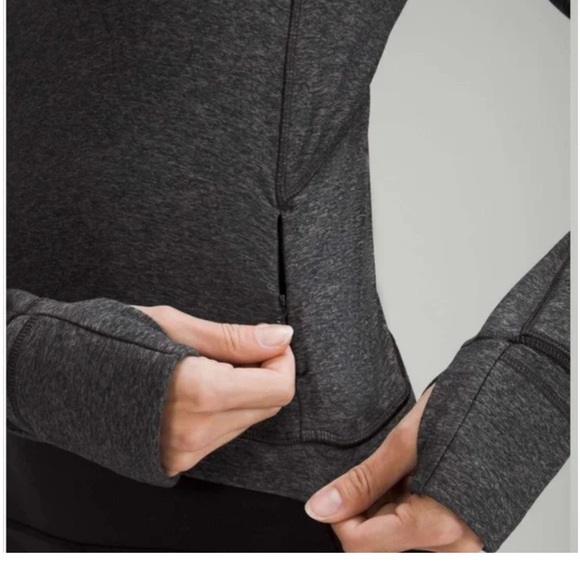 It’s Rulu run cropped half zip 12 gray - Picture 3 of 7